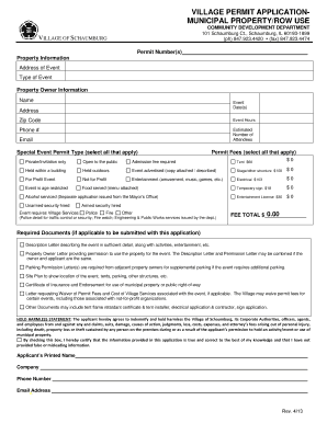Village Permit Application