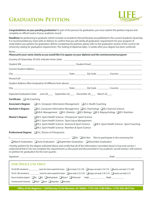 Graduation Petition Form