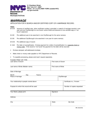 Marriage Record Search Application