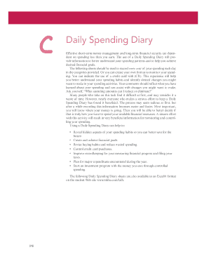 Daily Spending Diary