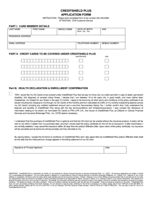 CreditShield Plus Application Form