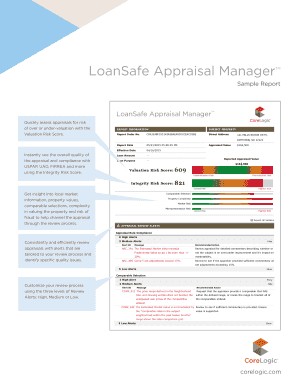 Sample wire instructions - LoanSafe Appraisal Manager Sample Report - CoreLogic