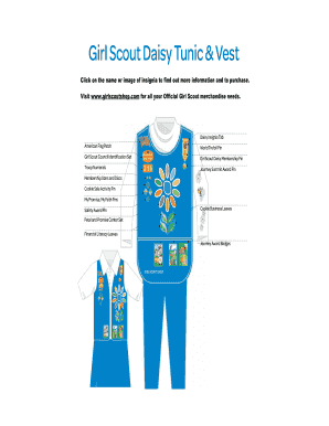 Fillable Online girlscouts Girl Scout Daisy Tunic &amp; Vest Fax Email ...