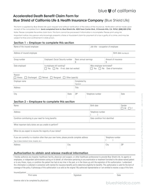 Accelerated Death Benefit Claim Form