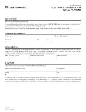 Small Business Electronic Transfer Payment Form