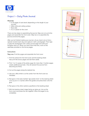 Daily Photo Journal Template