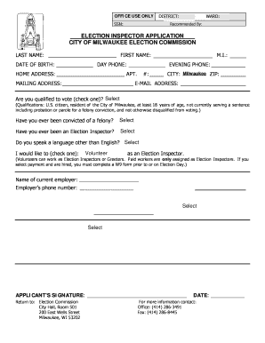 Election Inspector Application