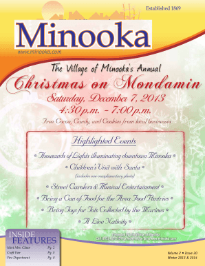 Minooka Winter 2013/2014 Newsletter - Village of Minooka