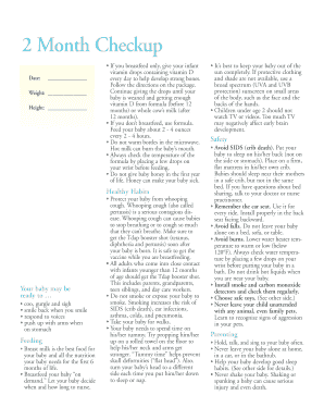 2 Month Checkup Health Guide