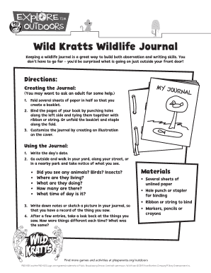 Wild Kratts Wildlife Journal