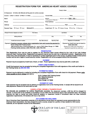 Registration Form - OLOL College