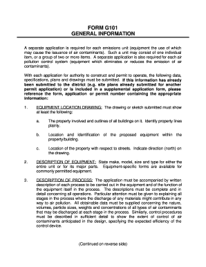 California Air Pollution Control Permit Application
