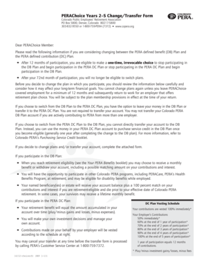 PERAChoice Years 2–5 Change/Transfer Form