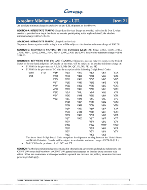 Fillable Online Absolute Minimum Charge LTL Fax Email Print - pdfFiller
