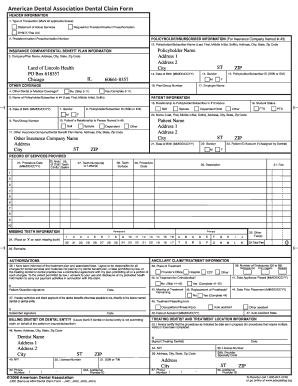 Dental Claim Form