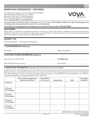 Beneficiary Designation Form Non-Erisa
