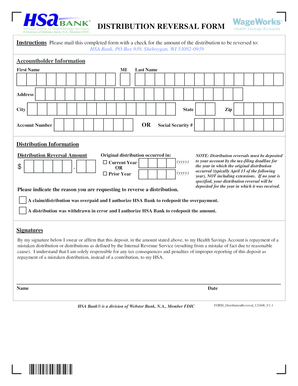 HSA Distribution Reversal Form