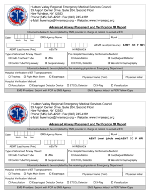Advanced Airway Placement and Verification QI Report