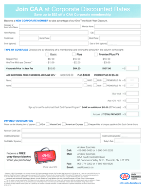 CAA Corporate Membership Application
