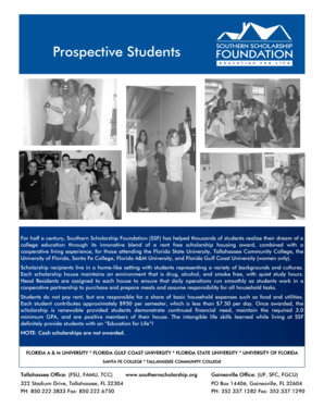 Southern Scholarship Foundation Application
