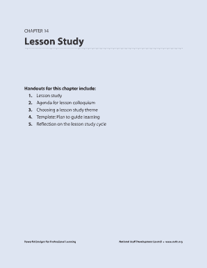 Lesson Study Plan Template