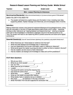 Instructional Focus Lesson Plan - Polk County School District - polk-fl