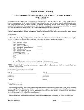 FERPA Waiver Form