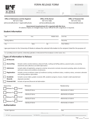 FERPA Release Form