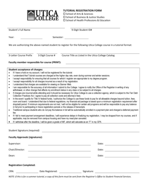 Tutorial Registration Form