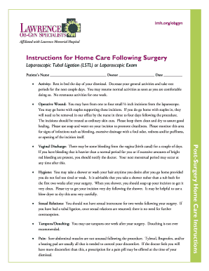 Post-Surgery Home Care Instructions