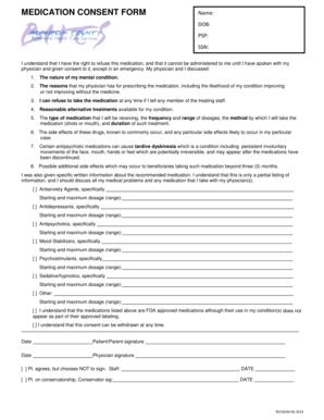 Medication Consent Form