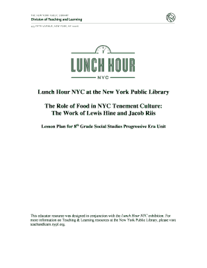 Lunch Hour NYC Lesson Plan