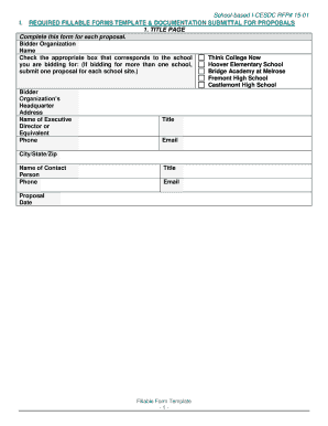 FILLABLE FORMS TEMPLATE INSTRUCTIONS TO BIDDERS