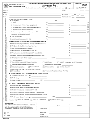 Indonesian VAT Tax Return Form 1108