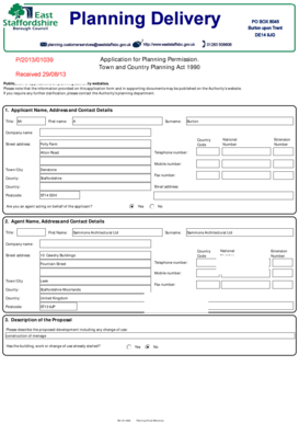 UK Planning Permission Application Form