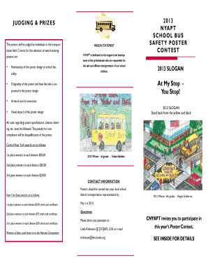 2013 School Bus Safety Poster Contest