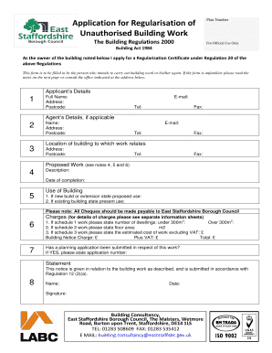 Regularisation of unauthorised building work - East Staffordshire ...