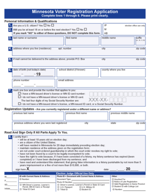 Minnesota Voter Registration Application