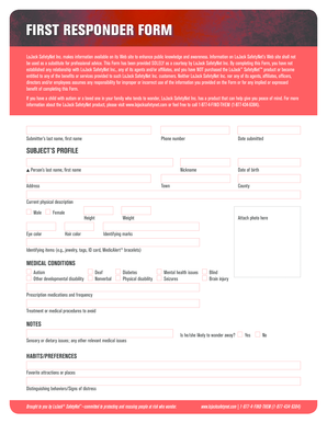 First Responder Form
