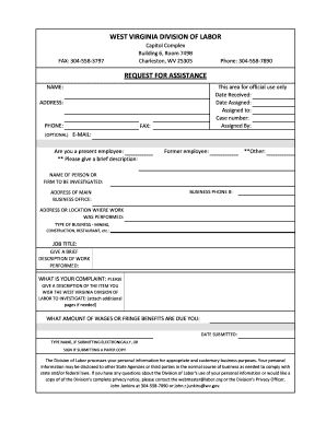 West Virginia Labor Complaint Form