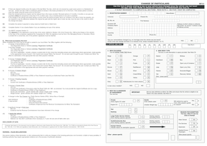Change of Particulars RF111