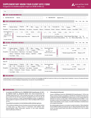 Supplementary Know Your Client (KYC) Form