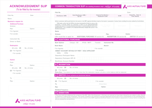 Investment Transaction Slip