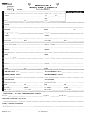 Patient Registration and Consent Form