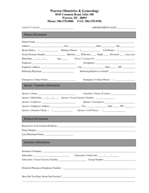 Patient Intake Form