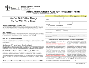 Automatic Payment Plan Authorization Form