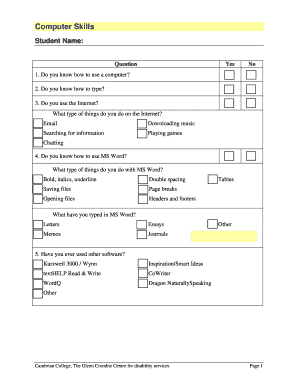 Assistive Technology Training Checklist