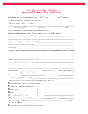 International Graduate Application