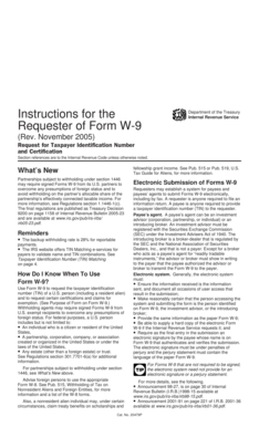 Form W-9 Instructions