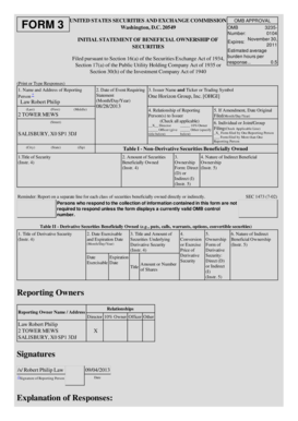 SEC Form 3 Beneficial Ownership